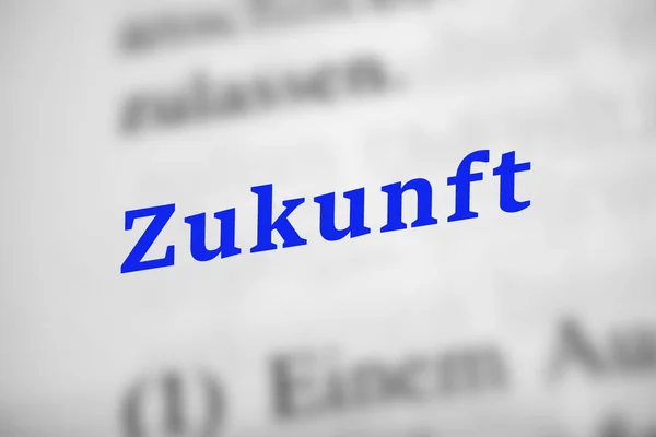 Zukunft Est Mot Allemand Pour Avenir Texte Avec Des Lettres — Photo