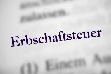 Miras vergisi - koyu mavi yazı tipli metin 