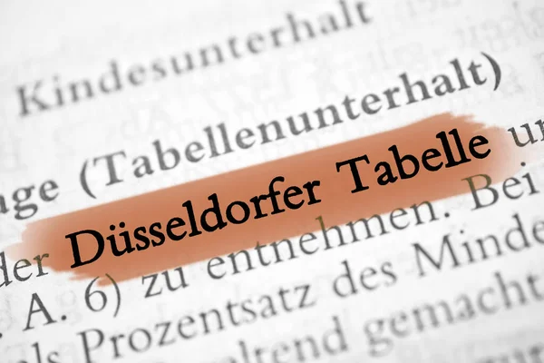 Dsseldorfer Tabelle Significa Mesa Apoio Criança Bege Marcado — Fotografia de Stock