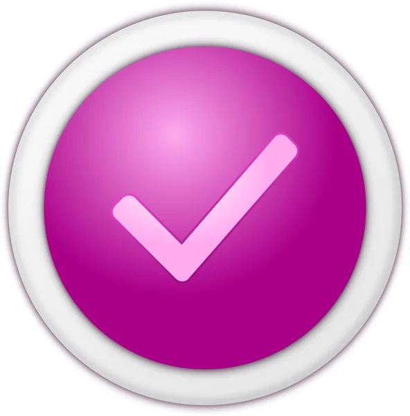 Autorizar botão rosa — Fotografia de Stock
