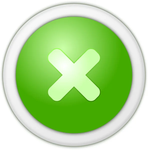 Refuse button green — Stock Photo, Image