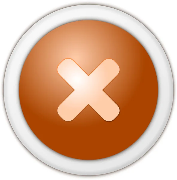 Refuse button orange — Stock Photo, Image