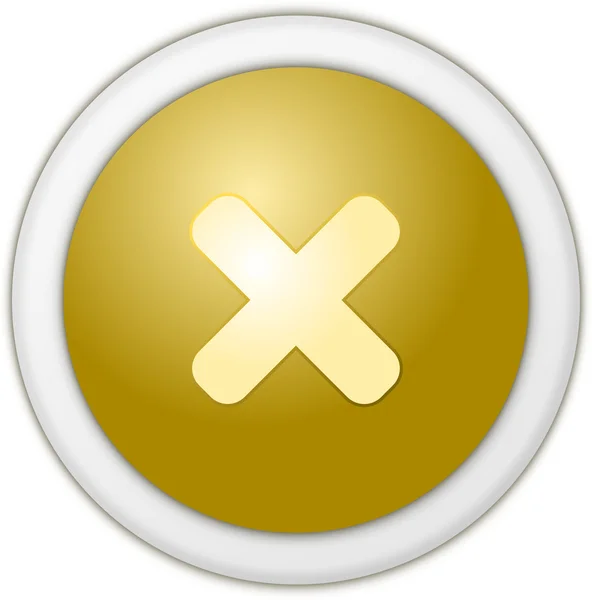 Refuse button yellow — Stock Photo, Image