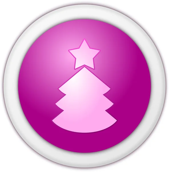 Christmas button pink — Stock Photo, Image