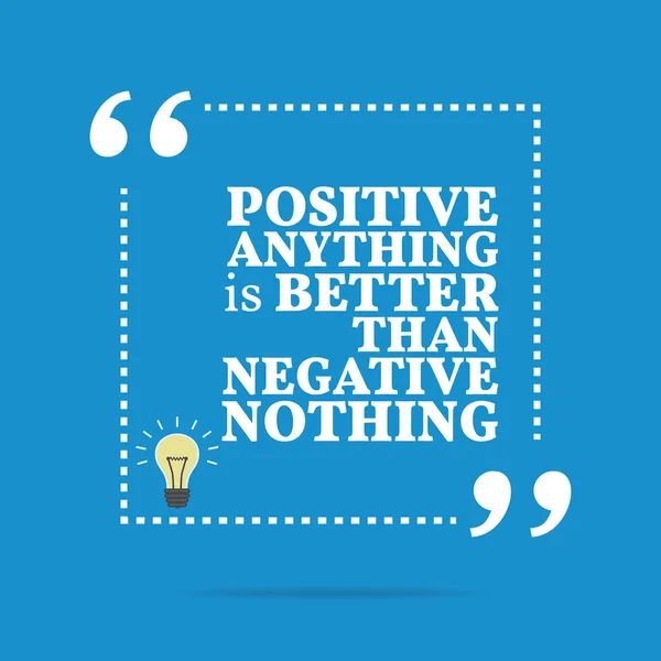 Inspirational motivational quote. Positive anything is better th — Stock Vector