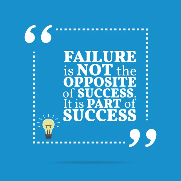 Inspirational motivational quote. Failure is not the opposite of — 图库矢量图片