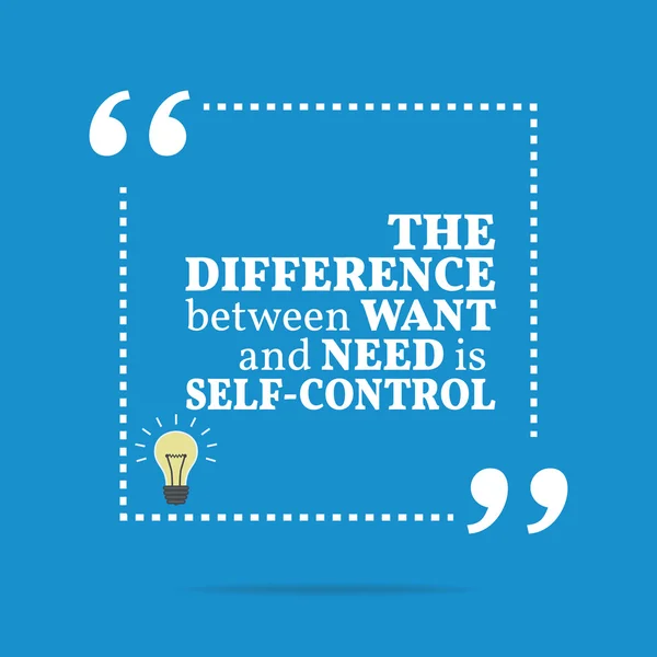 Inspirational motivational quote. The difference between want an — 图库矢量图片