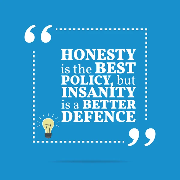 Inspirational motivational quote. Honesty is the best policy, bu — Stock Vector