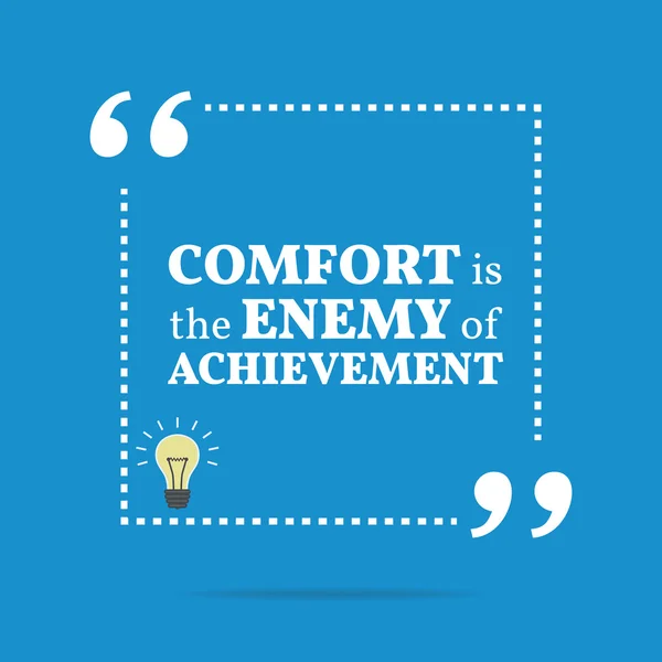 Inspirational motivation quote. Le confort est l'ennemi de achiev — Image vectorielle