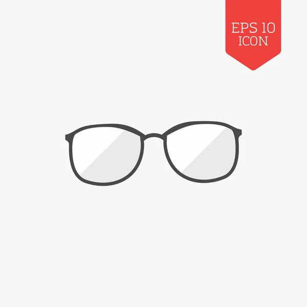 Ícone de óculos. Símbolo de cor cinza de design plano. Navegação web UI moderna — Vetor de Stock