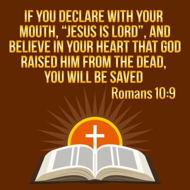 Hıristiyan motivasyon alıntısı. İncil ayeti. Çapraz ve parlayan güneş