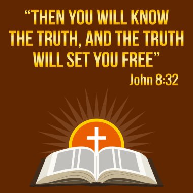 Hıristiyan motivasyon alıntısı. İncil ayeti. Çapraz ve parlayan güneş