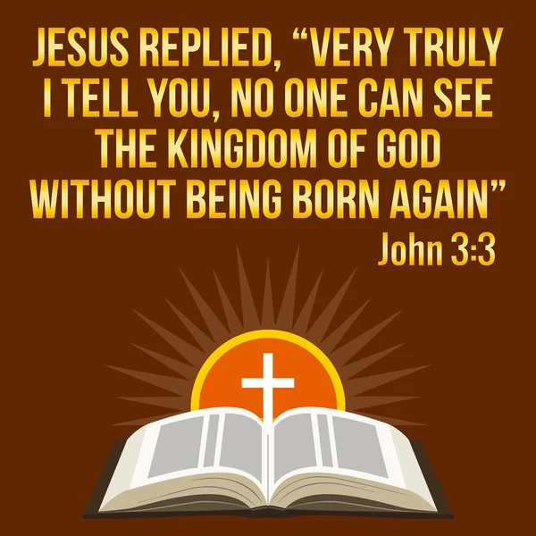 Cita motivacional cristiana. Versículo bíblico. Cruz y sol brillante — Archivo Imágenes Vectoriales