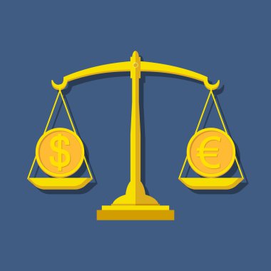 Dolar ve Euro sembolleri ile kolayca ölçeklenebilen. Döviz forex konsantrasyon