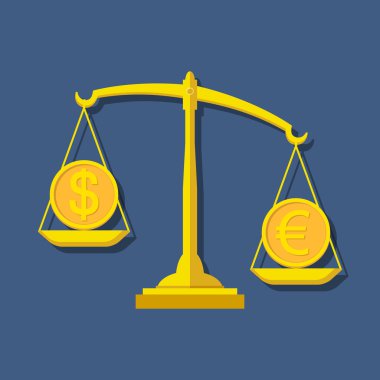 Dolar ve Euro sembolleri ile kolayca ölçeklenebilen. Döviz forex konsantrasyon