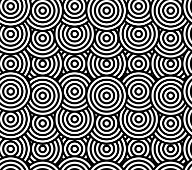 Soyut geometrik seamless modeli. Farklı daireler süsleme.