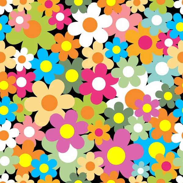 Seamless pattern. Colorful flower background. — Stock Vector