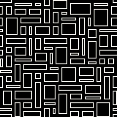 Soyut geometrik seamless modeli. Üzerinde beyaz boş dikdörtgen