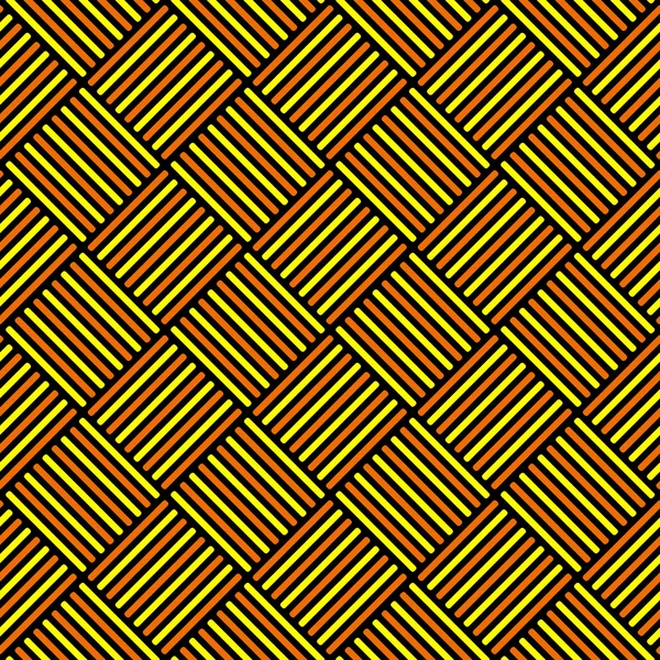 Patrón geométrico abstracto sin costura. Líneas de colores sobre negro b — Archivo Imágenes Vectoriales