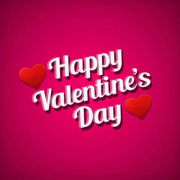 Tarjeta de felicitación del día de San Valentín. Texto blanco sobre fondo rosa . — Vector de stock