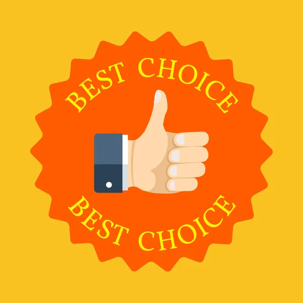 Best choice symbol concept. Flat design. — Stock Vector