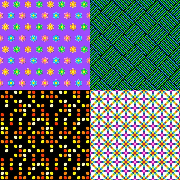 Naadloze patronen. Set van 2. Abstract kleurrijke. — Stockvector