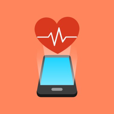 Smartphone fitness app kavramı. İzometrik tasarım. 