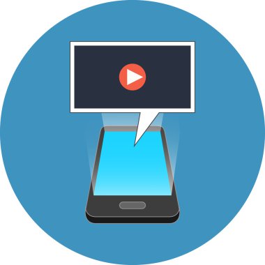 Smartphone oyun video kavramı. İzometrik tasarım.