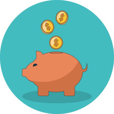 Para kavramı kaydetmek. Düz tasarım.