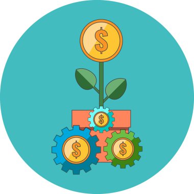 Kar strateji kavramı. Düz tasarım.