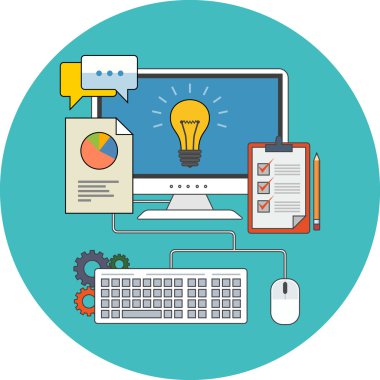 İş geliştirme kavramı. Düz tasarım.