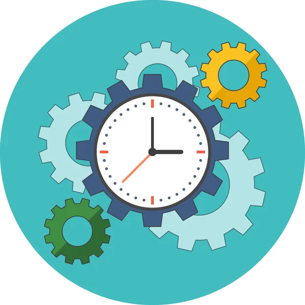 Il concetto di gestione del tempo. Design piatto . — Vettoriale Stock