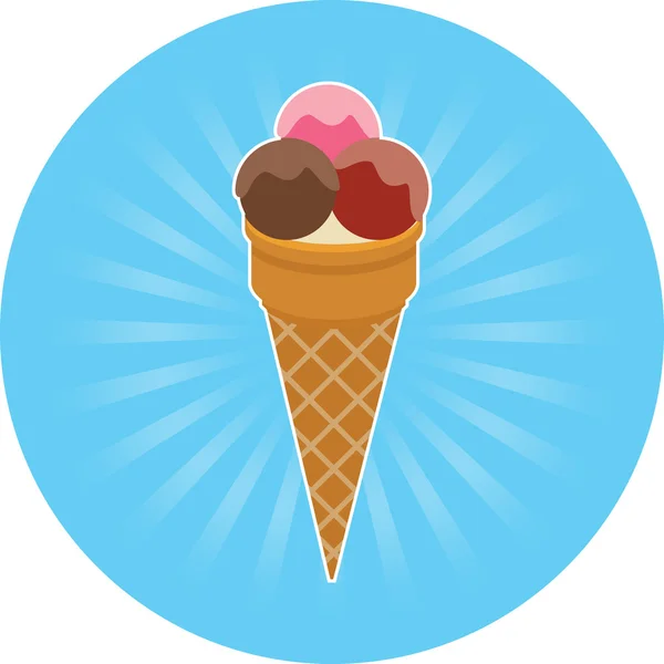 Delicioso concepto de helado . — Vector de stock