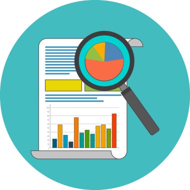 Veri analiz kavramı. Düz tasarım.