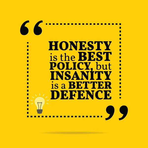 Inspirational motivational quote. Honesty is the best policy, bu — Stock Vector