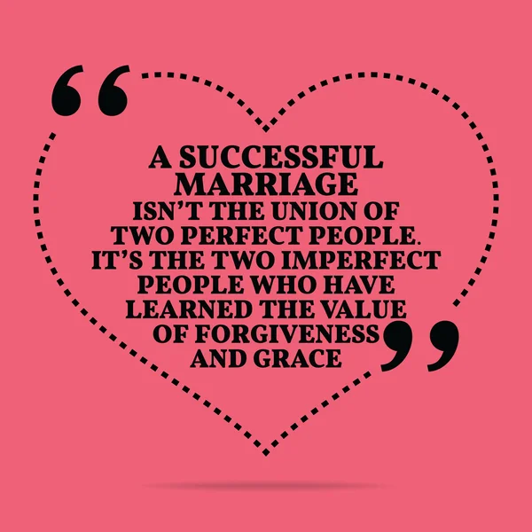 Inspirational love marriage quote. A successful marriage isn't t — ストックベクタ