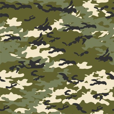   Kusursuz vektör yeşil kamuflaj deseni. Askeri / üniforma / ordu geçmişi. Kumaş, tekstil, tasarım ve sancak için.