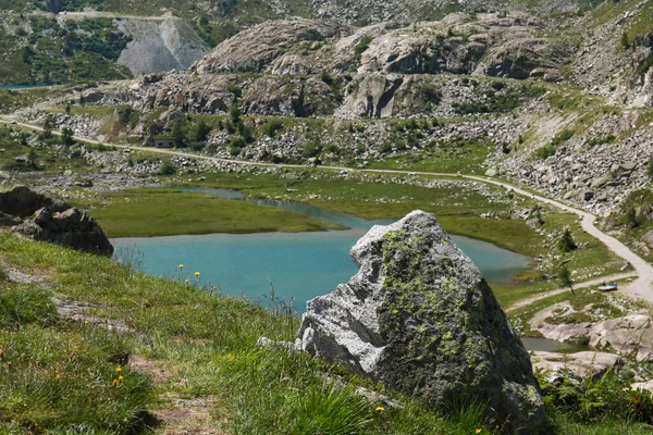 Cornisello See Und Wunderschöne Aussicht Von Der Berghütte Cornisello Val — Stockfoto