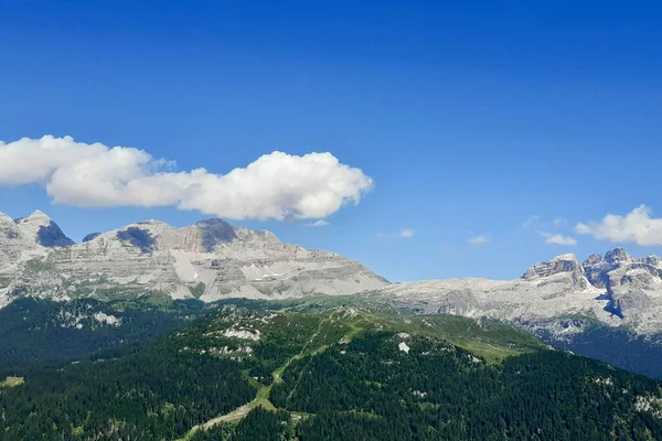 Panorámás Kilátás Nyílik Hegyekre Tavak Menedék Ritorto Trentino Adamello Brenta — Stock Fotó