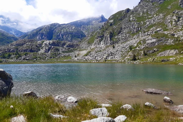 Cornisello Meren Berg Panorama Het Pad Dat Leidt Naar Cornisello — Stockfoto