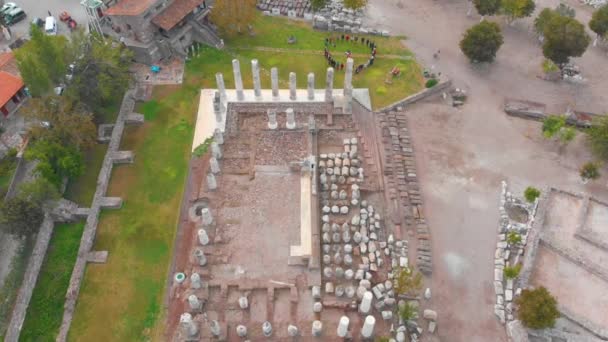 斯敏西翁 Smintheion或Smintheum 是位于克里斯蒂附近的一个古道上的小镇 那里有荷马提到的阿波罗神龛 — 图库视频影像
