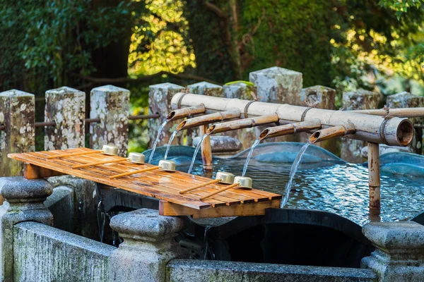 Chuzuya (ou Temizuya) área de purificação Templo de Seiganto-ji em Wakayama, Japão — Fotografia de Stock