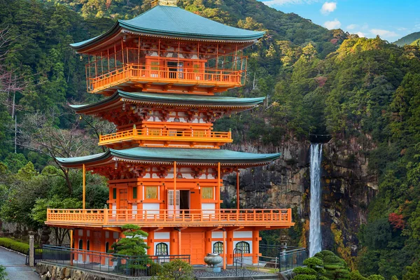 Nachi Katsuura Wakayama, Japonya, Seiganto-ji Tapınağı Pagoda — Stok fotoğraf