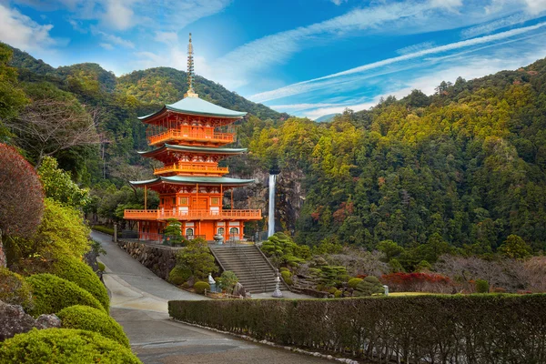 Pagoden i Seiganto-ji templet i Nachi Katsuura i Wakayama, Japan — Stockfoto