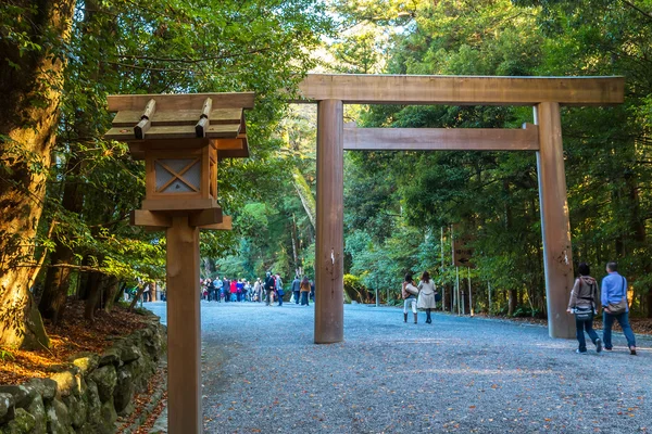 Ise Jingu Naiku (Ise Grand shrine - santuario interior) en la ciudad de Ise, Prefectura de Mie — Foto de Stock