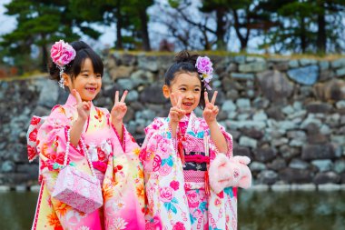 Children at Shichi-go-san, Japanese Traditional rite of passage