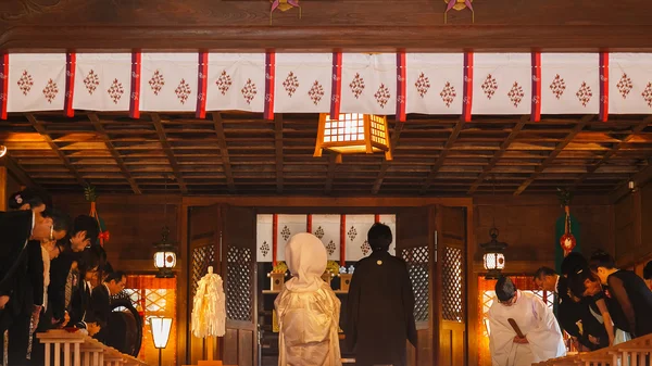Японская традиционная свадебная церемония — стоковое фото