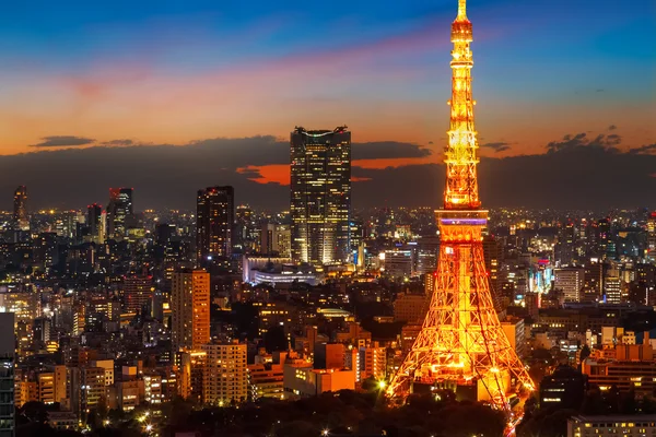Torre de Tóquio no Crepúsculo — Fotografia de Stock