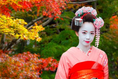 Geyşa - Maiko Gion ilçe: Kyoto, Japan 