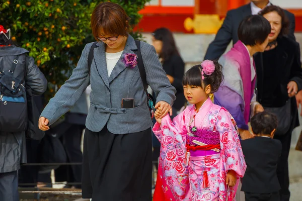 Shichi-go-san, tradycyjny rytuał przejścia w Japonii — Zdjęcie stockowe